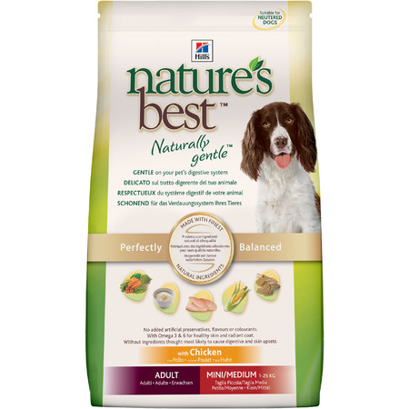 0197c000 Hill's Nature's Best натуральный сухой корм для собак мелких и средних пород от 1 года с курицей - 12 кг