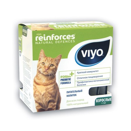 VIYO Reinforces Cat Adult пребиотический напиток для взрослых кошек 7х30 мл
