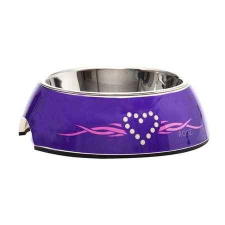 13853c000 Миска для собак ROGZ Bubble Pupz корпус из пластика и вынимаемая миска фиолетовая - 160 мл