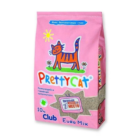 Наполнитель PrettyCat Euro Mix комкующийся для кошачьих туалетов 10 кг