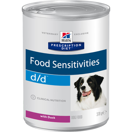 17443c000 Hill's Prescription Diet d/d Food Sensitivities влажный диетический корм для собак для поддержания здоровья кожи и при пищевой аллергии с уткой - 370 г