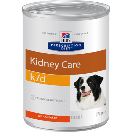 17444c000 Hill's Prescription Diet k/d Kidney Care влажный диетический корм для собак для поддержания здоровья почек с курицей - 370 г