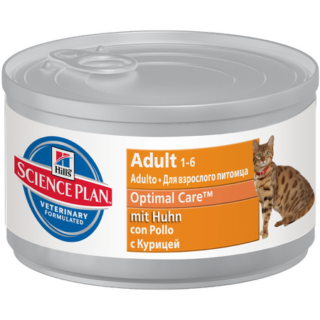 17463c000 Hill's Science Plan Feline Adult Optimal Care with Chicken влажный корм для взрослых кошек с курицей - 82 г