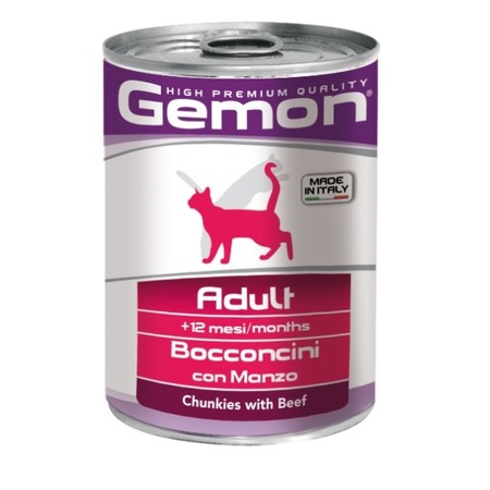17492c000 Gemon Cat консервы для кошек кусочки говядины - 415 гр х 24 шт