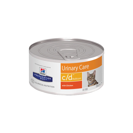 17508c000 Hill's Prescription Diet c/d Multicare Urinary Care влажный диетический корм для кошек для поддержания здоровья мочевыводящих путей с курицей - 156 г