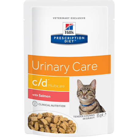 17510c000 Hill's Prescription Diet c/d Multicare Urinary Care влажный диетический корм для кошек для поддержания здоровья мочевыводящих путей с лососем - 85 г