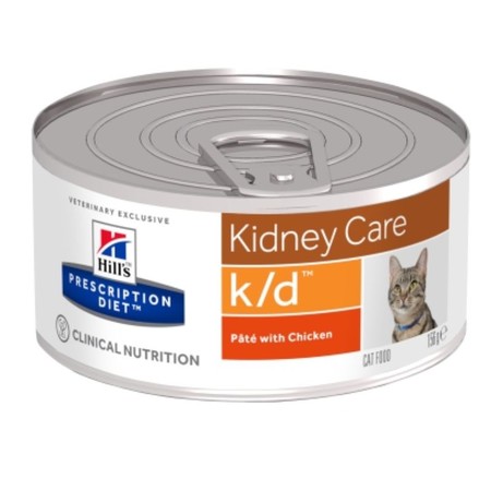 17515c000 Hill's Prescription Diet k/d Kidney Care влажный диетический корм для кошек для поддержания здоровья почек с курицей - 156 г