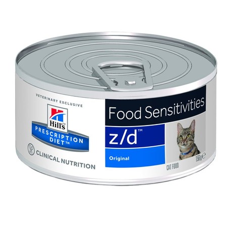 17519c000 Hill's Prescription Diet z/d Food Sensitivities влажный диетический корм для кошек для поддержания здоровья кожи и при пищевой аллергии - 156 г