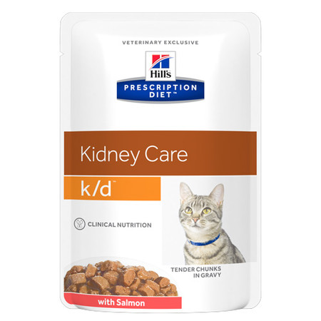 Hill's Prescription Diet k/d Kidney Care влажный диетический корм для кошек для поддержания здоровья почек с лососем - 85 г