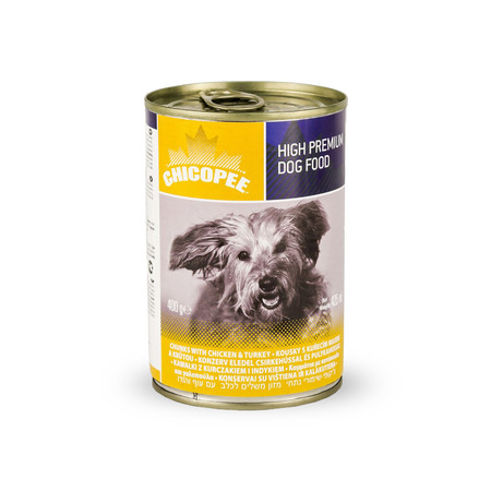 17573c000 Chicopee Dog Chunks Chicken Turkey консервы для собак всех пород и возрастов с кусочками курицы и индейки в соусе - 400 г