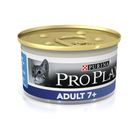 17755c000 Purina Pro Plan Adult +7 консервы для пожилых кошек старше 7 лет с тунцом - 85 г х 24 шт
