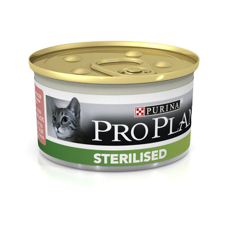 17757c000 Purina Pro Plan Sterilised консервы для кастрированных котов и стерилизованных кошек с тунцом и лососем - 0