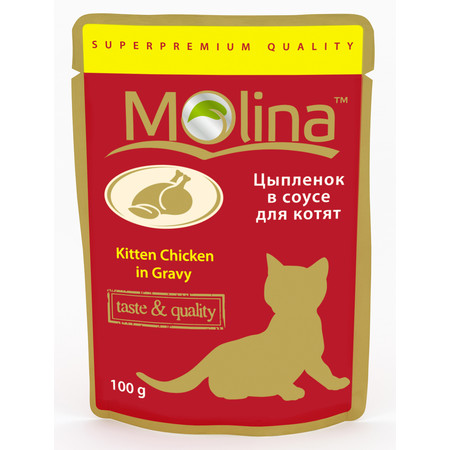 18283c000 Molina паучи для котят Цыпленок в соусе - 100 гр х 24 шт