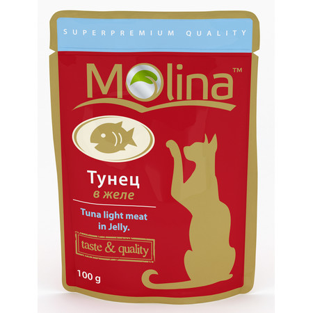 Molina паучи для кошек Тунец в желе - 100 гр х 24 шт
