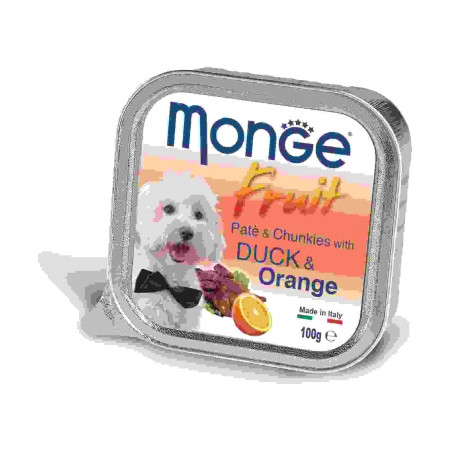 Monge Dog Fresh консервы для собак утка с апельсином 100 гр х 32 шт