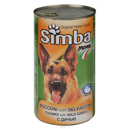 Simba Dog консервы для собак кусочки дичь 415 гр х 24 шт