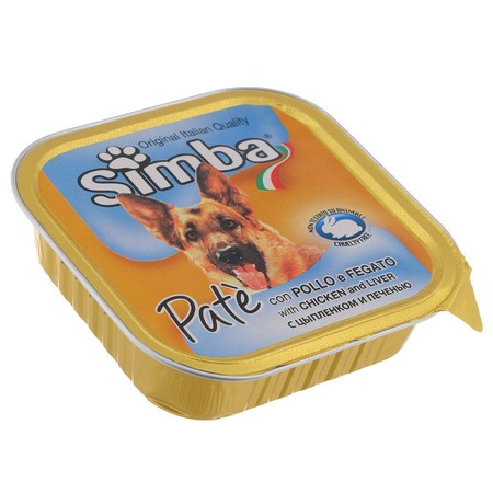 18390c000 Simba Dog консервы для собак паштет курица с печенью 150 г х 24 шт