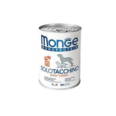 Monge Dog Monoproteico Solo консервы для собак паштет из индейки 400 г x 24 шт