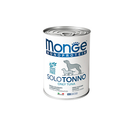 Monge Dog Monoproteico Solo консервы для собак паштет из тунца 400 г х 24 шт