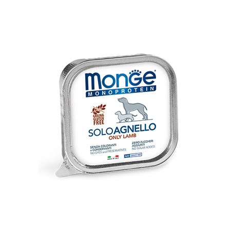 Monge Dog Monoproteico Solo консервы для собак паштет из ягненка 150 г х 24 шт