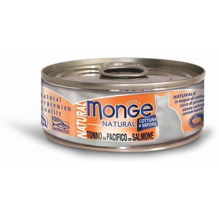 Monge Cat Natural консервы для кошек тунец с лососем 80 гр х 24 шт.