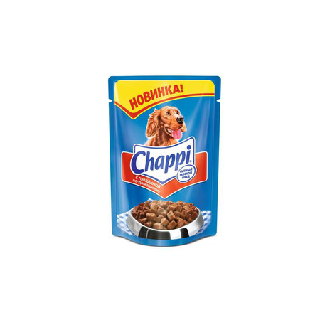 18617c000 Chappi "Говядина по-домашнему" паучи консервированный корм с говядиной для взрослых собак всех пород - 100 г