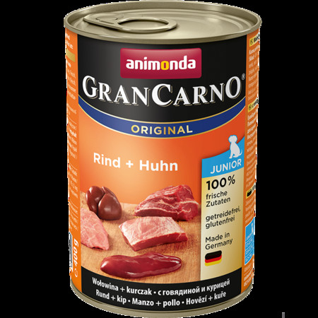 Консервы Animonda Gran Carno Original Junior с говядиной и курицей для щенков и юниоров 400 г х 6 шт