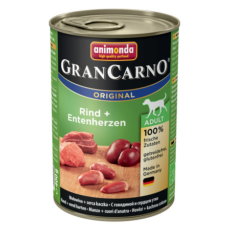 Animonda Gran Carno Original Adult с говядиной и сердцем утки - 400 гр х 6 шт