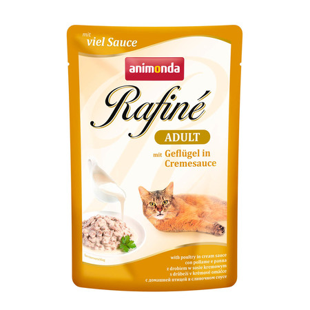 Animonda Паучи Rafine Soupe Adult с домашней птицей в сливочном соусе для взрослых кошек 100 г х 12 шт
