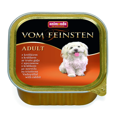 Animonda Vom Feinsten Adult / Анимонда Вомфейнштейн Эдалт для собак с кроликом 150 гр х 22 шт.(консервы)