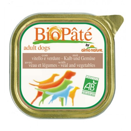 18847c000 Almo Nature Daily Menu Adult Dog Bio Pate Veal&Vegetables