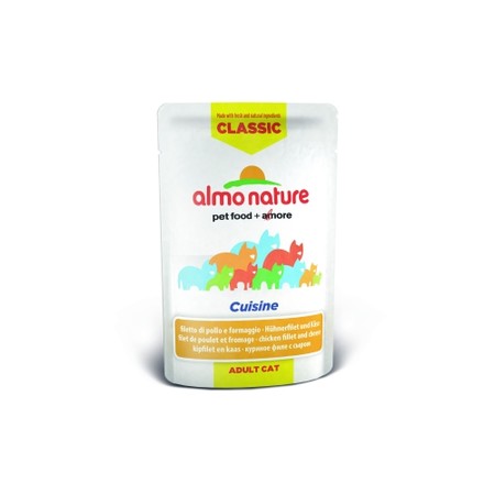 18890c000 Almo Nature Classic Adult Cat Cuisine Chicken Fillet & Cheese