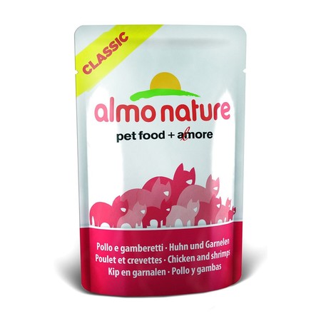 18902c000 Almo Nature Classic Nature Adult Cat Chicken & Shrimps 55 г х 24 шт