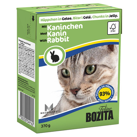 18961c000 Bozita кусочки в желе со вкусом кролика для кошек - 370 г