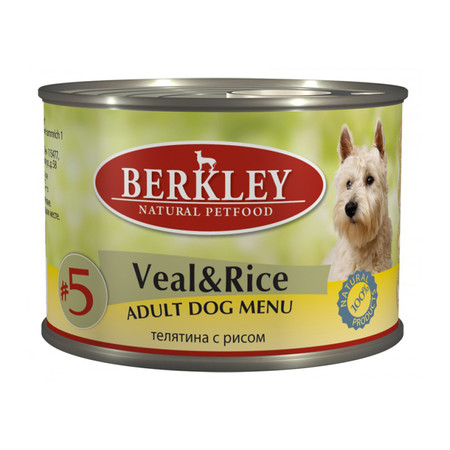 Berkley Adult Dog Menu Veal & Rice № 5