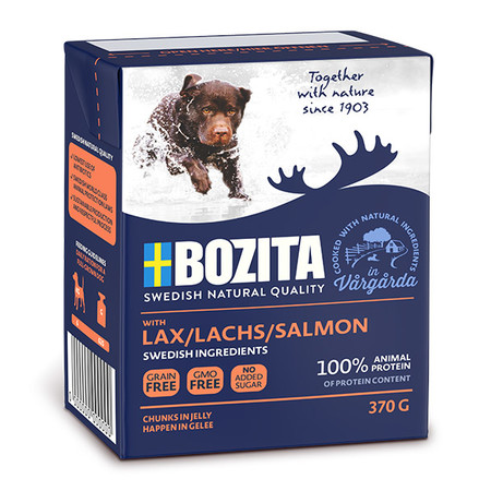 Bozita кусочки в желе с лососем для собак - 370 г