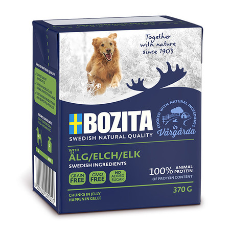 Bozita кусочки в желе с мясом лося для собак - 370 г