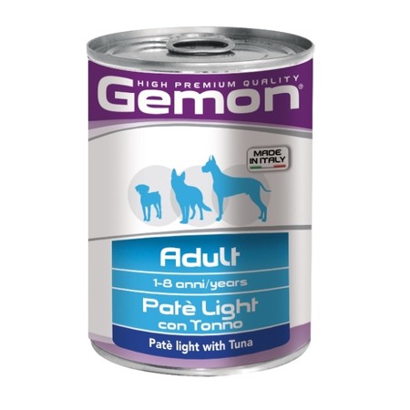 Gemon Dog Light консервы для собак облегченный паштет тунец - 400 гр х 24 шт