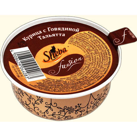 19364c000 Sheba консервы из курицы и говядины в соусе "Тальятта" для взрослых кошек - 80 г