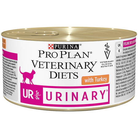 19392c000 Purina Pro Plan Veterinary diets UR Mousse для взрослых кошек при болезнях нижних отделов мочевыводящих путей c индейкой - 195 гр х 24 шт