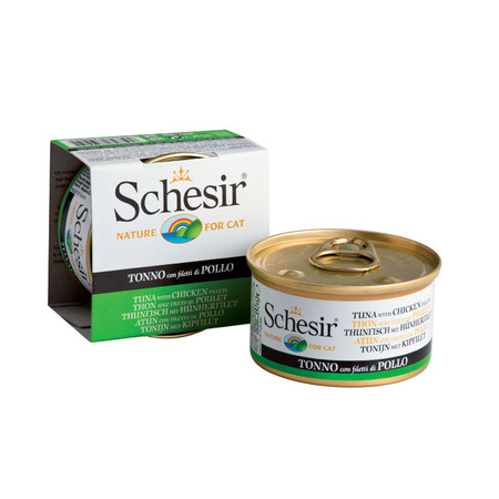 Schesir для кошек с тунцом и цыпленком - 85 гр 14 шт