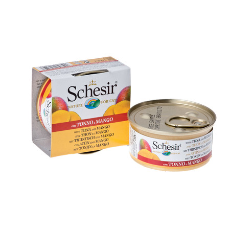 Schesir для кошек с тунцом и манго - 75 гр 14 шт