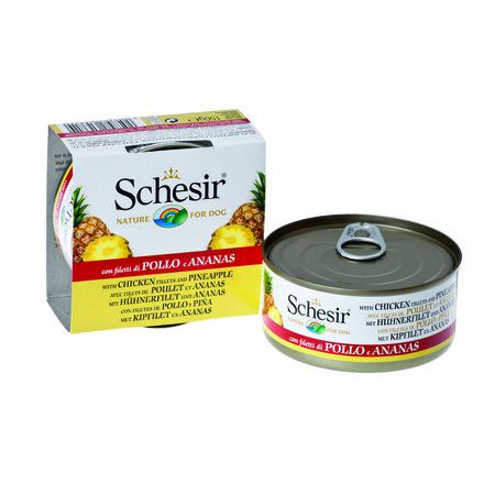 Schesir для собак с цыпленком и ананасом - 150 гр 10 шт