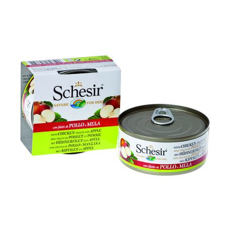 Schesir для собак с цыпленком и яблоком - 150 гр 10 шт