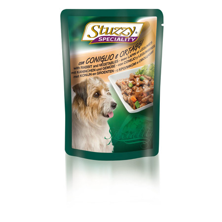 STUZZY SPECIALITY DOG для собак в паучах с кроликом и овощами - 100 гр 24 шт