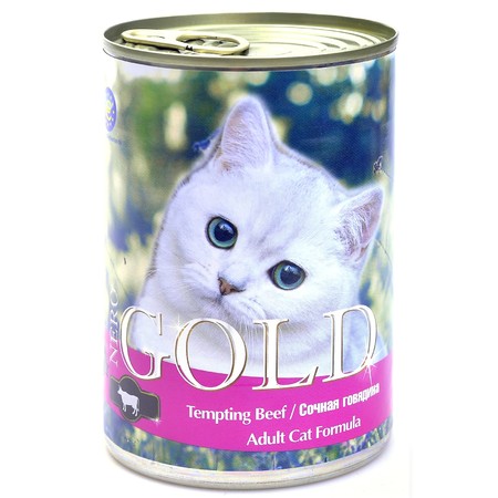 19500c000 Nero Gold Adult Cat Formula Tempting Beef 810 г х 12 шт