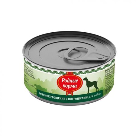 Родные корма Мясное угощение с Потрошками консервы для собак 100 г х 24 шт