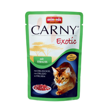 Animonda Паучи Carny Exotic с мясом страуса для кошек Цена за упаковку 85 г по 12 шт
