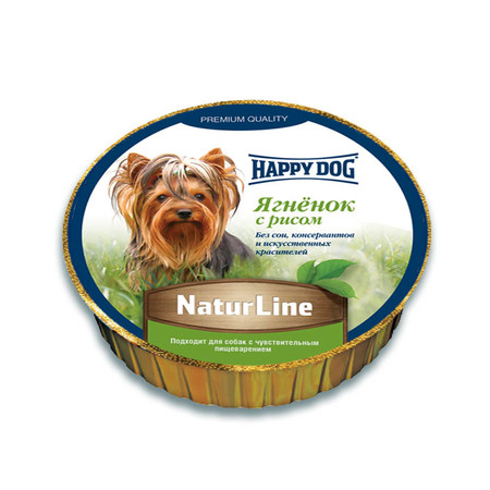 Паштет Happy Dog для щенков всех пород старше 20 недель с ягненком и рисом - 85 г