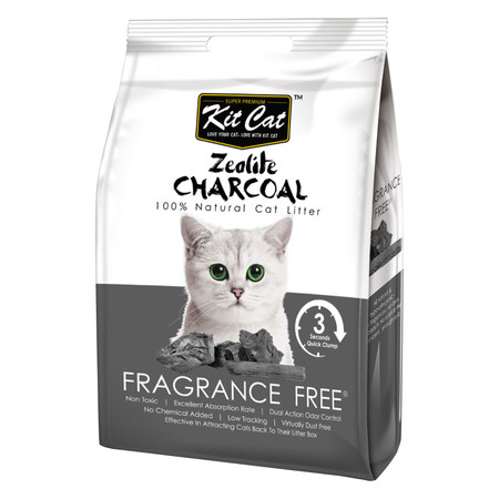 20485c000 Kit Cat Zeolite Charcoal Frangrance Free цеолитовый комкующийся наполнитель - 4 кг